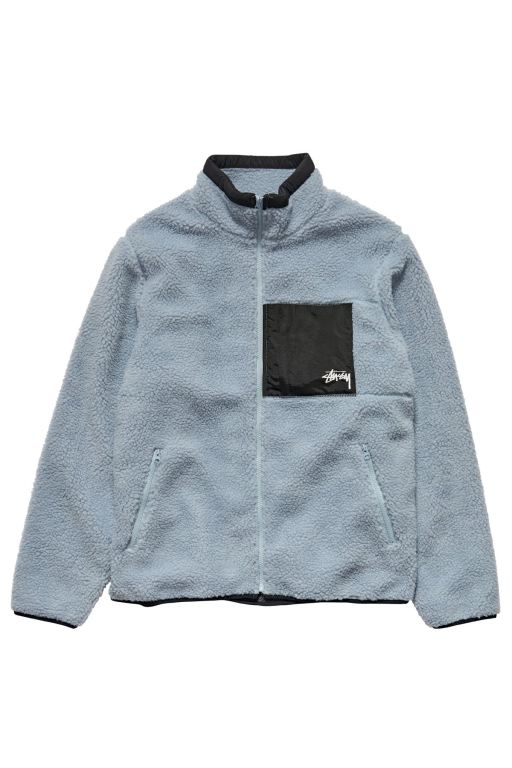 Stussy Mens Sherpa Jackets Blue - MLZKC5067